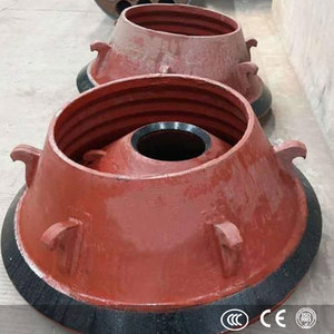 Mantilla y revestimiento de tazón cóncavos de acero con alto contenido de manganeso, piezas de repuesto y de desgaste procesadas por fundición para trituradoras de cono Symons - Product Image 2