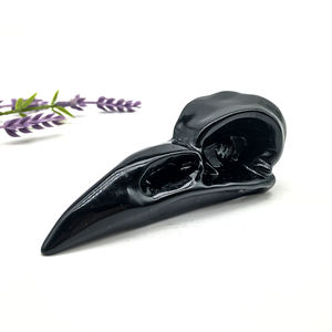 Groothandel Natuurlijke Obsidiaan Raven Vogel Healing Crystal Craft Raven Vogel voor Huisdecoratie - Product Image 5