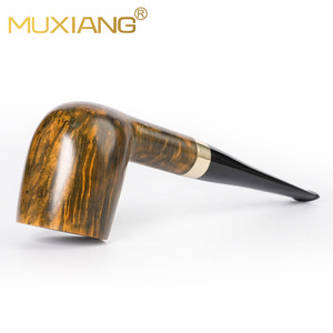 Muxiang Briarwood Smoking Pipe Straight Type 3mm Filter Core Men's Tobacco Pipe Gift - Product Image 3