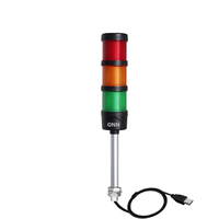 ONN M4F-USB 5V Beacon dengan Buzzer Plug & Play, Tanpa Kabel. Peringatan Keras untuk Status Mesin. Sangat cocok untuk Otomatisasi Pabrik.