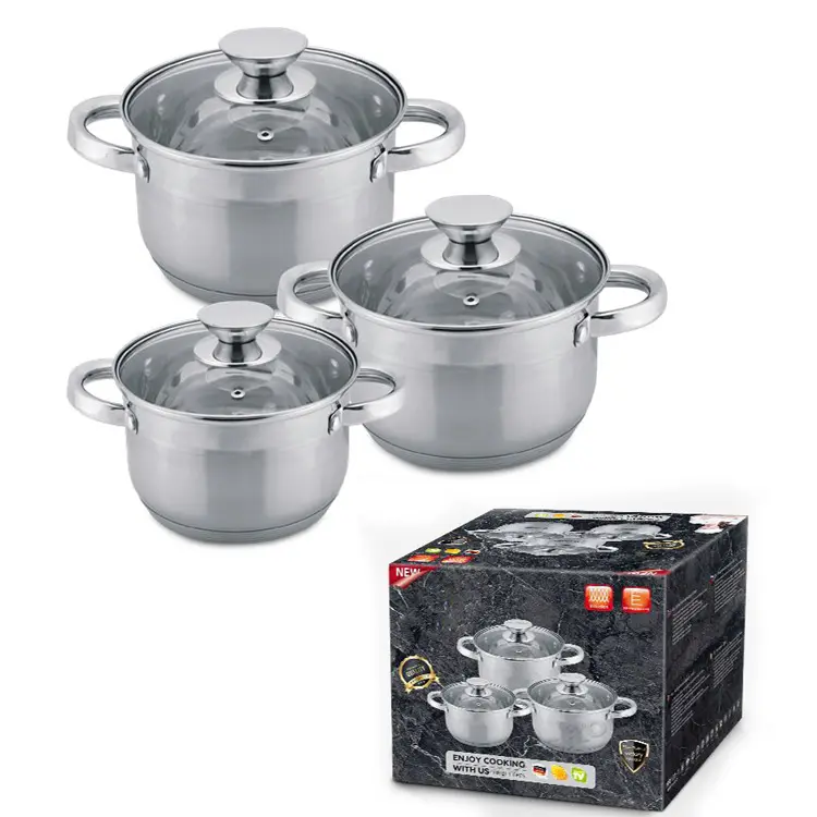 Set Peralatan Masak Stainless Steel Corokey, Set Peralatan Dapur Anti Lengket, Set Panci dan Wajan Anti Lengket