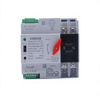 Inverseur PV triphasé/monophasé 2P sur rail DIN avec commutateur de transfert automatique double alimentation 63A/125A, pouvoir de coupure 3kA, IP20, industriel