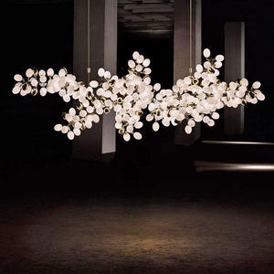 Grape Shape Glass Pendant Lamp Modern Banquet Hotel Lobby Villa <b>Decoration</b> Chandelier <b>Light</b> - Product Image 4