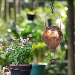 Farol Solar con Diseño de Colibrí, Decoración Colgante para Jardín Exterior, Luz LED, Artesanía de Hierro con Energía Solar - Product Image 4