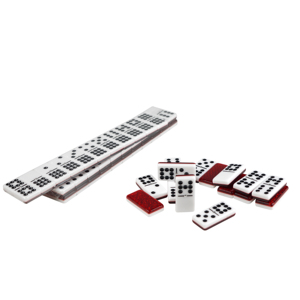 Set Domino in acrilico bicolore doppio doppio nove con blocchi Domino di diverse dimensioni per giochi da tavolo da casinò - Product Image 5