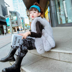 Cute Furry Waistcoat Children Sleeveless <strong>Fur</strong> Jacket Coat Fashion Real Fox <strong>Fur</strong> <strong>Gilet</strong> <strong>Girls</strong> Casual Winter Vest Kids - Product Image 6