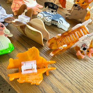 Pinzas de Pelo con Forma de <span class=keywords><strong>Cachorro</strong></span>, Simulación Dulce, Acetato, Brillantes y Elegantes, Accesorios para el Cabello de Niña, Veinte Tipos Diferentes de Pinzas de Pelo con Forma de Perro - Product Image 3