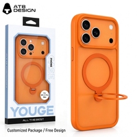 Coque de téléphone magnétique mate personnalisée ATB pour iPhone 18 17 Pro Max, hybride TPU PC antichoc, protection personnalisée avec support