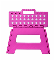 Coloré poignée unique télescopique enfants portable pliable solide pas cher tabouret en plastique pliant escabeau