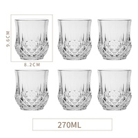Set 6 Gelas Kaca, Gelas Susu, Jus, Kopi, dan Teh Tahan Panas untuk Rumah Tangga