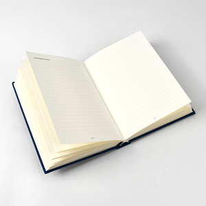 Custom Embossed Navy Blue Hardcover Journal Premium Sewing Bound Lined Notebook Ribbon Bookmark Luxury <strong>Office</strong> Paper <strong>Printing</strong> - Product Image 4