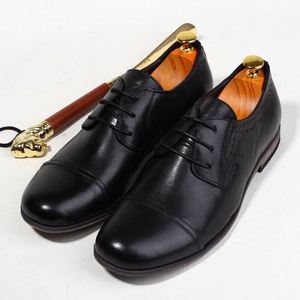 Nuevos Zapatos Casuales de Cuero para Hombre, a la Moda, con Aumento de Altura, Impermeables, Antideslizantes, Transpirables, Diseño Simple, Aptos para Conducir - Product Image 6