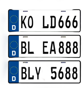 Placa de Matrícula Personalizada para <span class=keywords><strong>Coche</strong></span>, Placa Decorativa en Blanco para Vista Trasera - Product Image 1