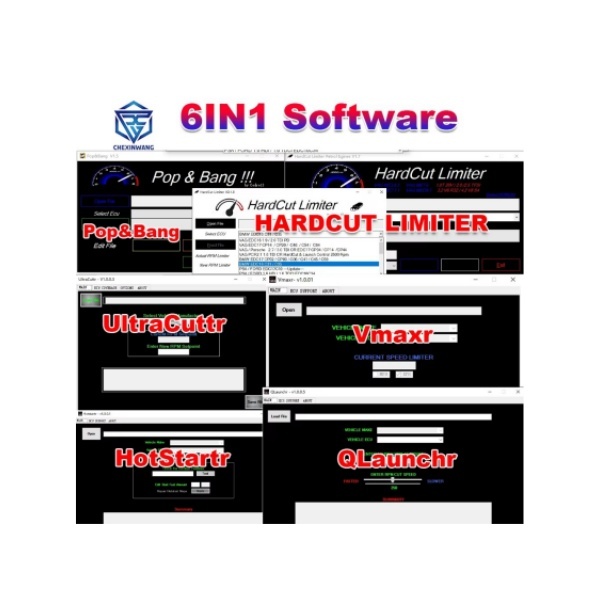 ECU Software 6 in 1 PACKAGE HardCut Limiter Diesel + Petrol Engine UltraCuttr + Pop&Bang + HARDCUT VMAX + HotStartr + QLaunchr