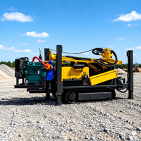 Foreuse de puits d'eau sur chenilles 300m 600m, portable, diesel, pour usage domestique et agricole