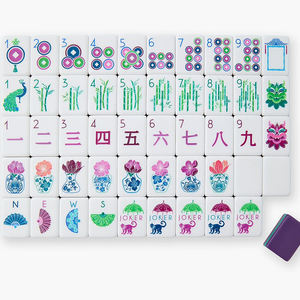 Juego de Mahjong de acrílico americano de lujo personalizado 166 160 azulejos Mahjong de viaje Singapur Mahjong Rummy Gme Set - Product Image 3