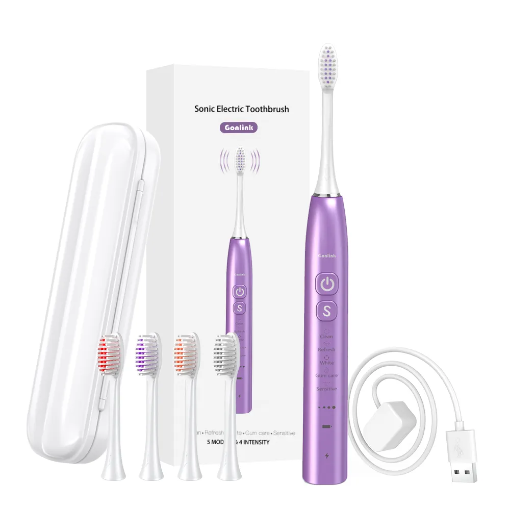 Best 5 Cleaning Modes Oral Hygiene Intelligent Automatic Whitening Rechargeable Customized Sonic Electric Toothbrush