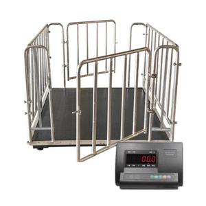 Báscula Ganadera Electrónica Digital Económica de 1.2x1.5m para Granja, Báscula Veterinaria para Cerdos, Ganado Vacuno y Ovejas con Barrera - Product Image 2