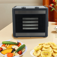 Déshydrateur alimentaire électrique industriel 400W, 6 plateaux en plastique, écologique, compact, pour légumes et fruits, numérique