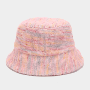 Chapeau bob d'hiver en peluche tricoté épais arc-en-ciel unisexe de haute qualité pour les fêtes - Product Image 4