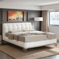 Lit en bois Lovein au design moderne, de haute qualité, avec rembourrage, disponible en tailles double, king et queen, mobilier de chambre à coucher, garantie 1 an