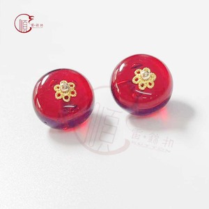 Amber Resin Chinese Knot <b>Button</b> Round Double-Curved Flower Decorated For Cheongsam Hanfu Tang <b>Suit</b> - Product Image 5