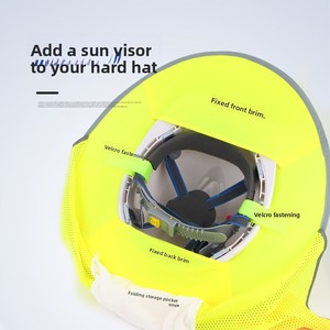 Casque de sécurité de chantier Warmice avec pare-soleil, visière anti-UV, ventilateur de refroidissement solaire intégré et protection du cou pour l'été - Product Image 2
