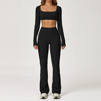 Ensemble de survêtement deux pièces OEM personnalisé pour femme, collection automne-hiver, idéal pour le yoga et le sport, grandes tailles