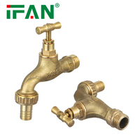 Robinet De Puisage Ifan en Laiton Avec Poignée Rouge 1/2" 1" Pouce Robinetterie