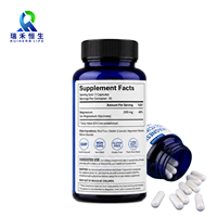 Capsules de glycinate de magnésium pour adultes, véganes, sans OGM, à absorption élevée, pour le soutien relaxant nocturne, fabriquées en usine OEM
