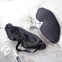 Masque chauffant électrique USB en coton tricoté élastique pour les yeux, avec compresse chaude et massage à la vapeur, personnalisable avec logo OEM pour le sommeil