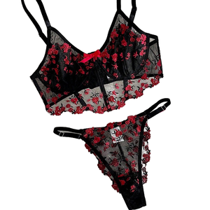 ชุดชั้นในเซ็กซี่แบบโปร่งใสสไตล์ญี่ปุ่นสำหรับผู้หญิง แบรนด์ Langery ชุดคอร์เซ็ท บราเล็ตต์ กางเกงในลูกไม้ แฟชั่นสาวมั่นสุดฮอต - Product Image 3