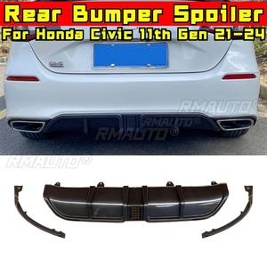 <b>For</b> Honda Civic 11th gen Hatchback 2021-2024 <b>Car</b> Rear Bumper Lip Splitter <b>Diffuser</b> Body Kit Bumper Guard Protector Cover - Product Image 1