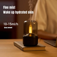 Diffuseur d'arômes à lumière de bougie, humidificateur d'air électrique USB portable de 120ml, aromathérapie à flamme 3D, diffuseurs de salon et de chambre à coucher