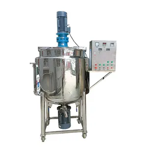 Automatic 500l Cosmetic Skin Care Face Cream Making Machine Vacuum Homogenizing Emulsifying Mixer