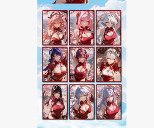 45 boîtes <span class=keywords><strong>de</strong></span> cartes <span class=keywords><strong>de</strong></span> collection A5 en acrylique Yunwukashe Meika Cloud Dress Song Sexy Girl Goddess Story Waifu Cards - Product Image 4