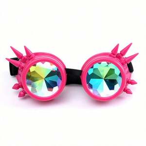 Gafas de Sol Steampunk Redondas con Logotipo Personalizado al por Mayor para Hombre y Mujer, Gafas de Caleidoscopio para Fiesta, Cosplay, Gafas Góticas - Product Image 3