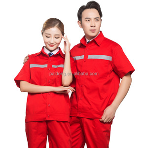 Venta al por mayor de camisa de manga corta de retazos fluorescentes chaqueta de trabajo de algodón ropa de trabajo personalizada uniforme tiras reflectantes ropa de trabajo - Product Image 2