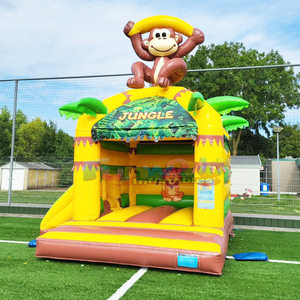 Aufblasbare dschungel-affen-hupfburg <b>inflatable</b> jungle bouncy castle slide combo commercial kids bounce <b>house</b> - Product Image 2