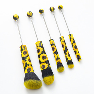 DIY Beaded Metal-Handled Face <b>Makeup</b> <b>Brush</b> Set <b>with</b> Concealer Eyeshadow Eyebrow <b>Brushes</b>-5-Piece Daily <b>Makeup</b> Tools - Product Image 6