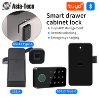 Tuya APP empreinte digitale armoire à tiroirs intelligente serrure Invisible carte Ic déverrouiller armoire meubles électronique capteur sans clé serrure GS313