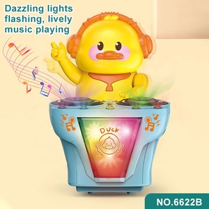Giocattolo di musica leggera personalizzata DJ giallo anatra gioco rotante luce elettrica danzante Dj <span class=keywords><strong>Duck</strong></span> giocattolo per bambini - Product Image 4