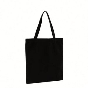 Eco-Friendly Linen <b>Canvas</b> <b>Tote</b> Bag Custom Logo Printed Black Storage Cotton Bag with Handles Reusable for Packaging - Product Image 1
