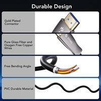 Câble Fibre Optique Actif SYONG 100M 50M 30M HDMI 2.1 AOC OM3 Cuivre Nu HDR 10 VRR ALLM UHD 8K60Hz 4K 144Hz 48Gbps