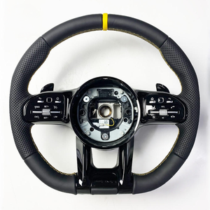 Volant chauffant et vibrant personnalisé pour <span class=keywords><strong>Mercedes</strong></span>-Benz AMG Classe G W460 W463 W465 GLA C117 250 <span class=keywords><strong>200</strong></span> C118 <span class=keywords><strong>CLK</strong></span> W209 GLE W167 C257 - Product Image 6