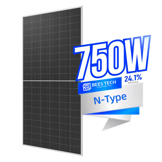 HJT Bifacial Solar Panels 580W 620W 700W 750W 1000W Full Black Monocrystalline PV Complete Kit Pannelli Solari Panneaux Solaires