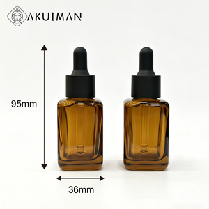Luxury Amber CE Certified ISO9001 Approved 30ml Matte Black Cap Pipette Custom Logo OEM ODM Amber Glass <b>Dropper</b> <b>Bottle</b> - Product Image 6