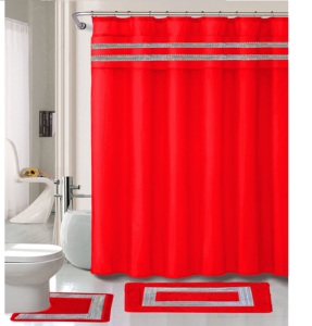 Ensemble <span class=keywords><strong>de</strong></span> <span class=keywords><strong>tapis</strong></span> <span class=keywords><strong>de</strong></span> <span class=keywords><strong>bain</strong></span> 15 pièces, bordé <span class=keywords><strong>de</strong></span> paillettes, ensemble <span class=keywords><strong>de</strong></span> <span class=keywords><strong>salle</strong></span> <span class=keywords><strong>de</strong></span> <span class=keywords><strong>bain</strong></span> en tissu, rideau <span class=keywords><strong>de</strong></span> douche, <span class=keywords><strong>tapis</strong></span> et ensemble <span class=keywords><strong>de</strong></span> contour avec crochets en métal - Product Image 1