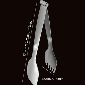 Detachable 304 Stainless Steel Knitchenware Double-Ended <strong>Serving</strong> Spoon Clip Multifunctional Food <strong>Tongs</strong> With Restaurant - Product Image 3
