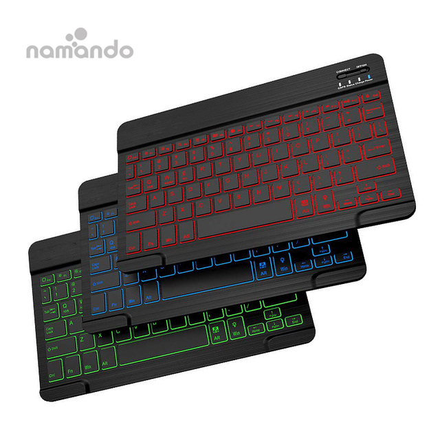 Keyboards LED Backlight Keyboard for Tablet Phone Laptop Universal Wireless Keyboard Russian Spanish Portuguese for Laptop PC